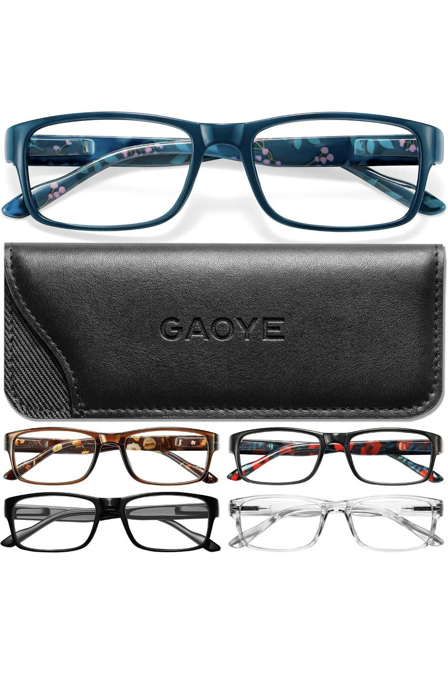 Reading Glasses 5 Pack Plus 1.0 Blue Light Blocking Womens Readers Multi Color